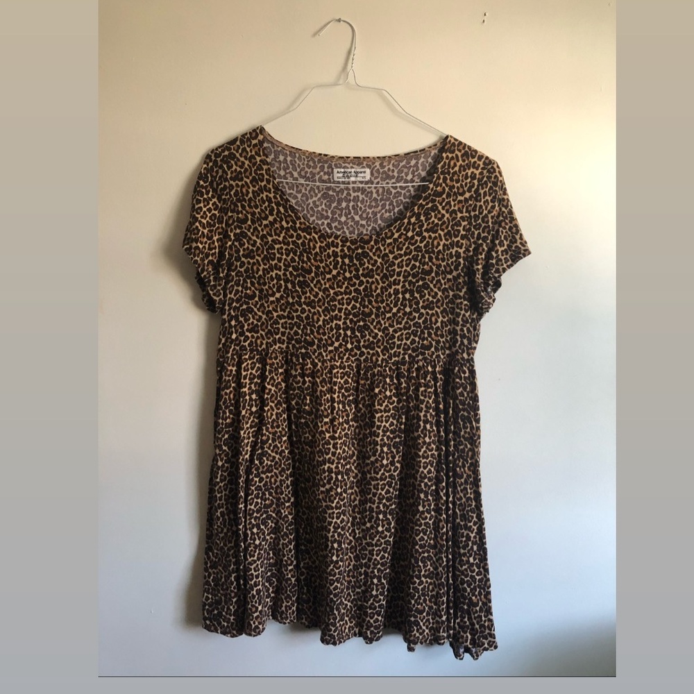 American Apparel Cheetah Babydoll Dress